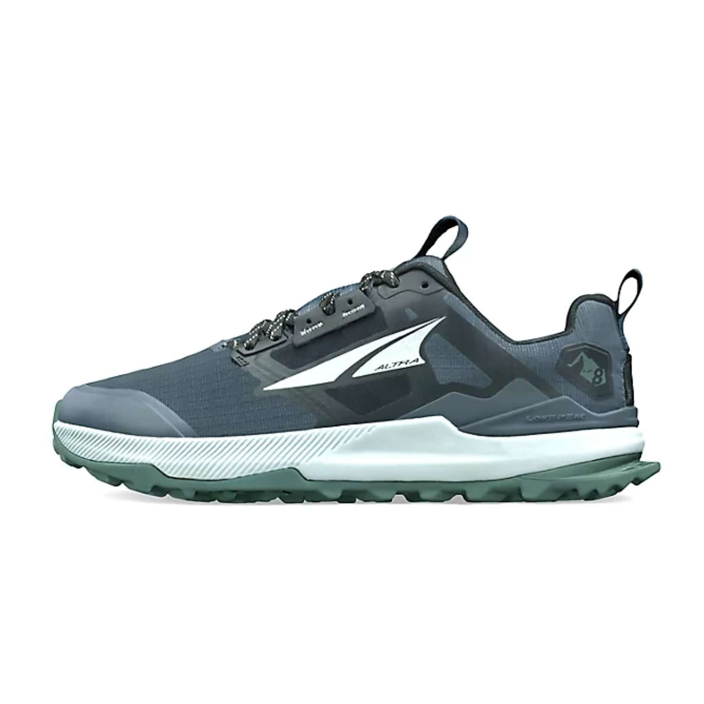 Altra Lone Peak 8 - Womens | Women's Trail Running Shoes | Further Faster Christchurch NZ | #black-grey