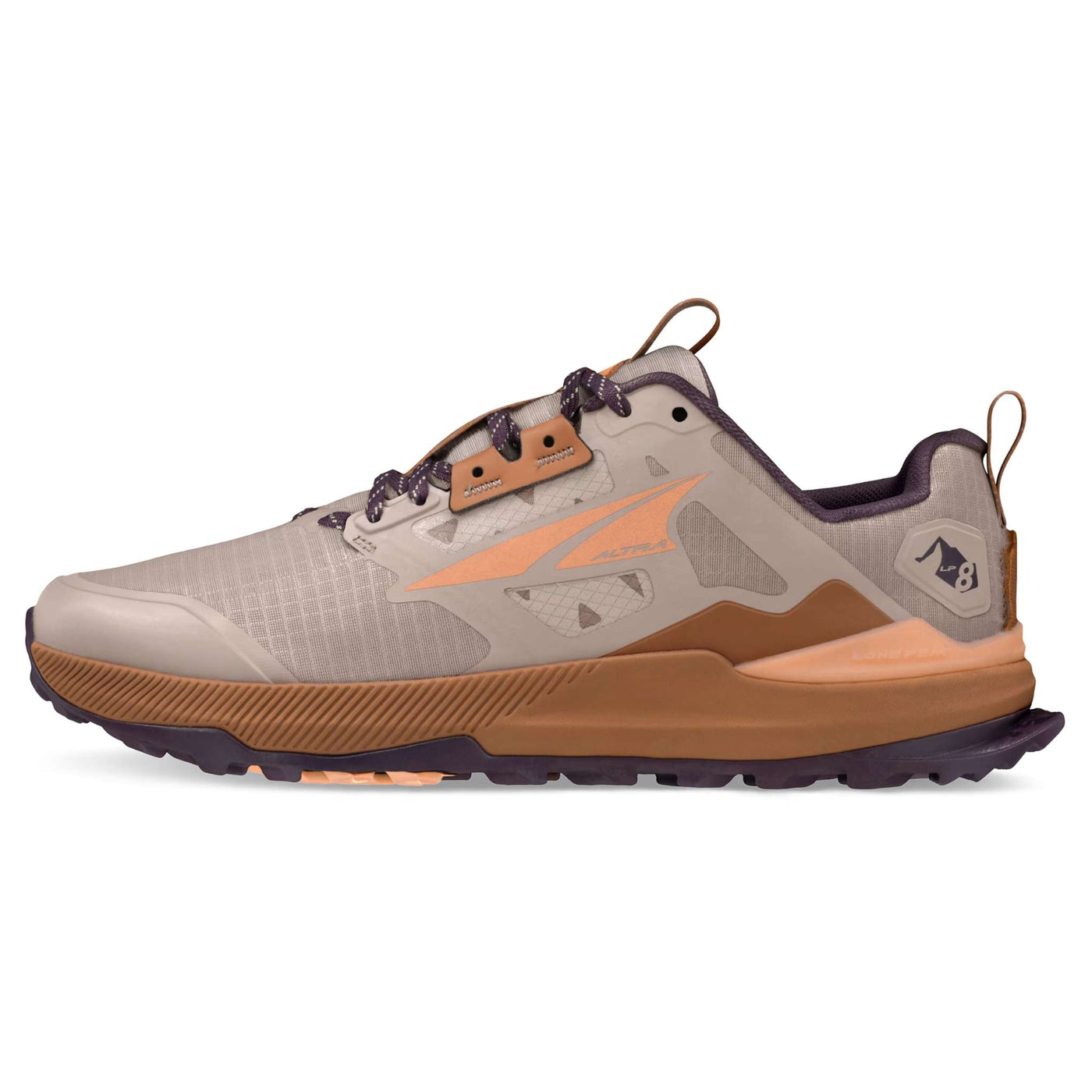 Altra Lone Peak 8 - Womens | Women's Trail Running Shoes | Further Faster Christchurch NZ | #taupe