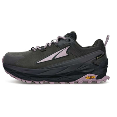 Altra Olympus 5.0 Hike Low Gore-Tex - Womens | Womens Trailrunning Shoes NZ | Further Faster Christchurch NZ #grey-black