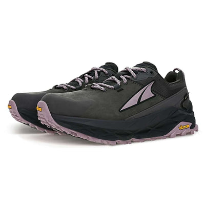 Altra Olympus 5.0 Hike Low Gore-Tex - Womens | Womens Trailrunning Shoes NZ | Further Faster Christchurch NZ #grey-black