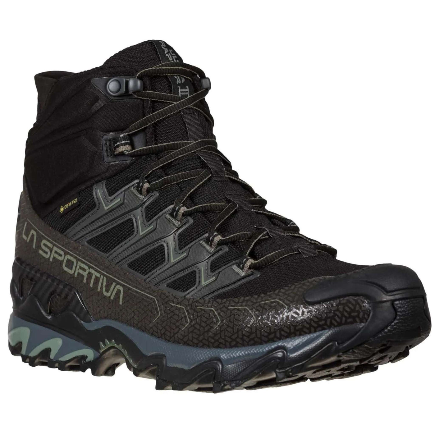 La Sportiva Ultra Raptor II Mid Wide Gore-Tex | Trail Running Shoes | NZ | Further Faster Christchurch NZ | #black-clay