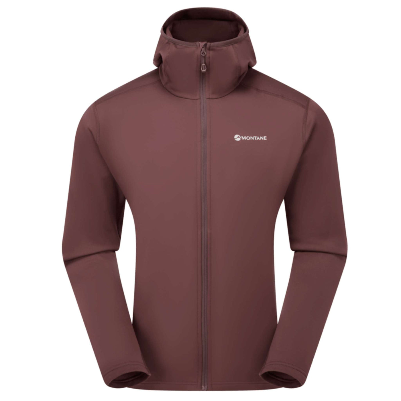 Montane Fury Lite Hoodie - Mens | Men's Soft Shell and Fleece Jacket | Further Faster Christchurch NZ | #dark-garnet