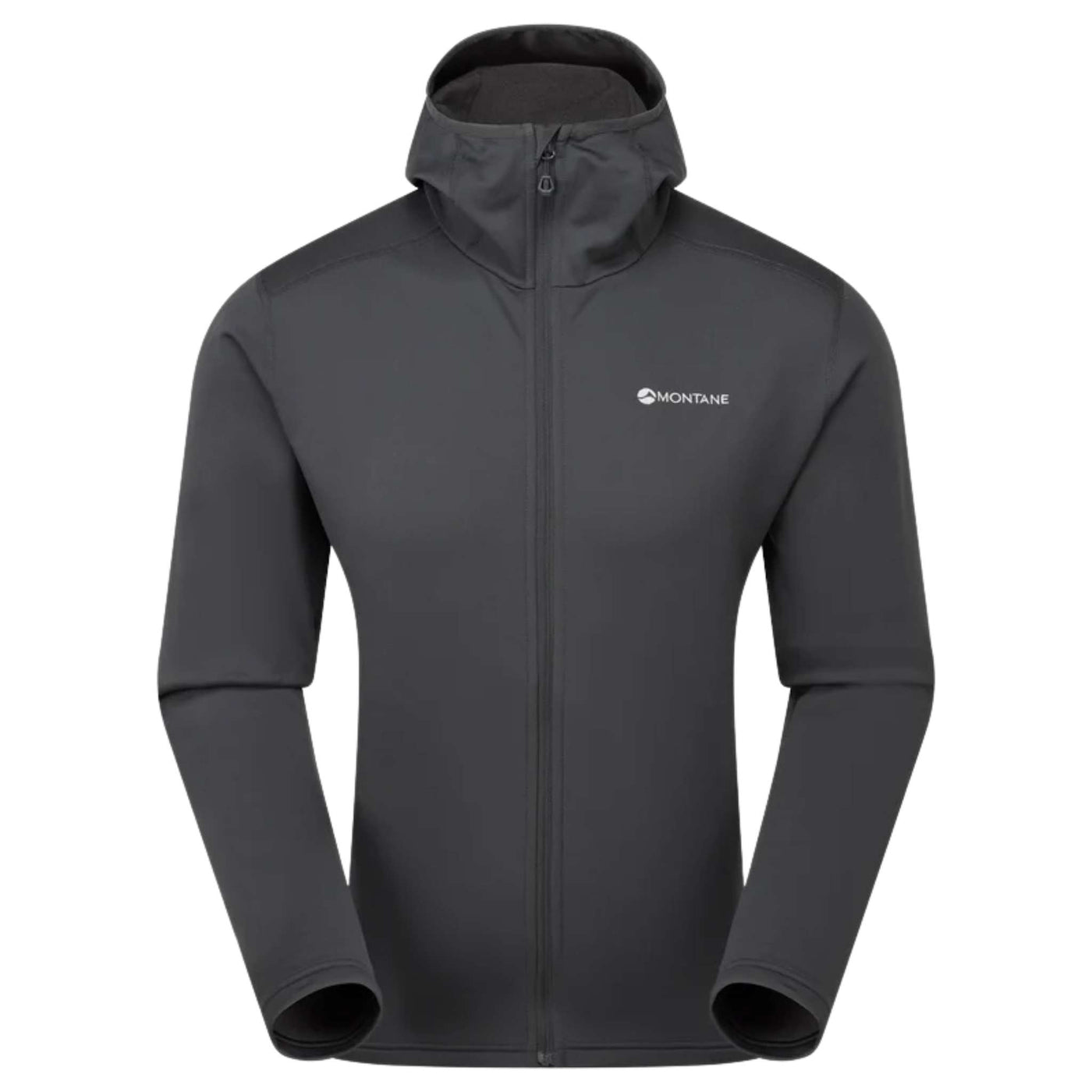 Montane Fury Lite Hoodie - Mens | Men's Soft Shell and Fleece Jacket | Further Faster Christchurch NZ | #midnight-grey