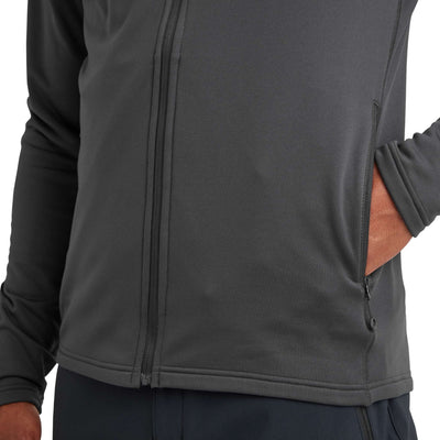 Montane Fury Lite Hoodie - Mens | Men's Soft Shell and Fleece Jacket | Further Faster Christchurch NZ | #midnight-grey