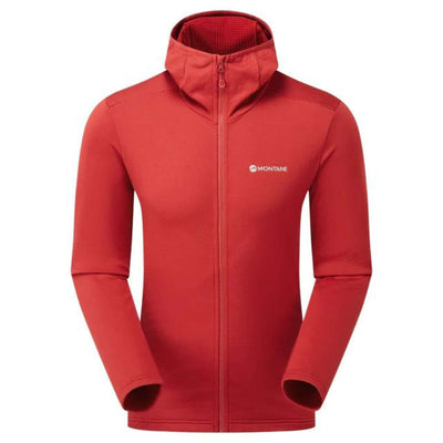 Montane Protium Hoodie - Mens | Mens Fleece Hooded Jacket | Further Faster Christchurch NZ | #acer-red