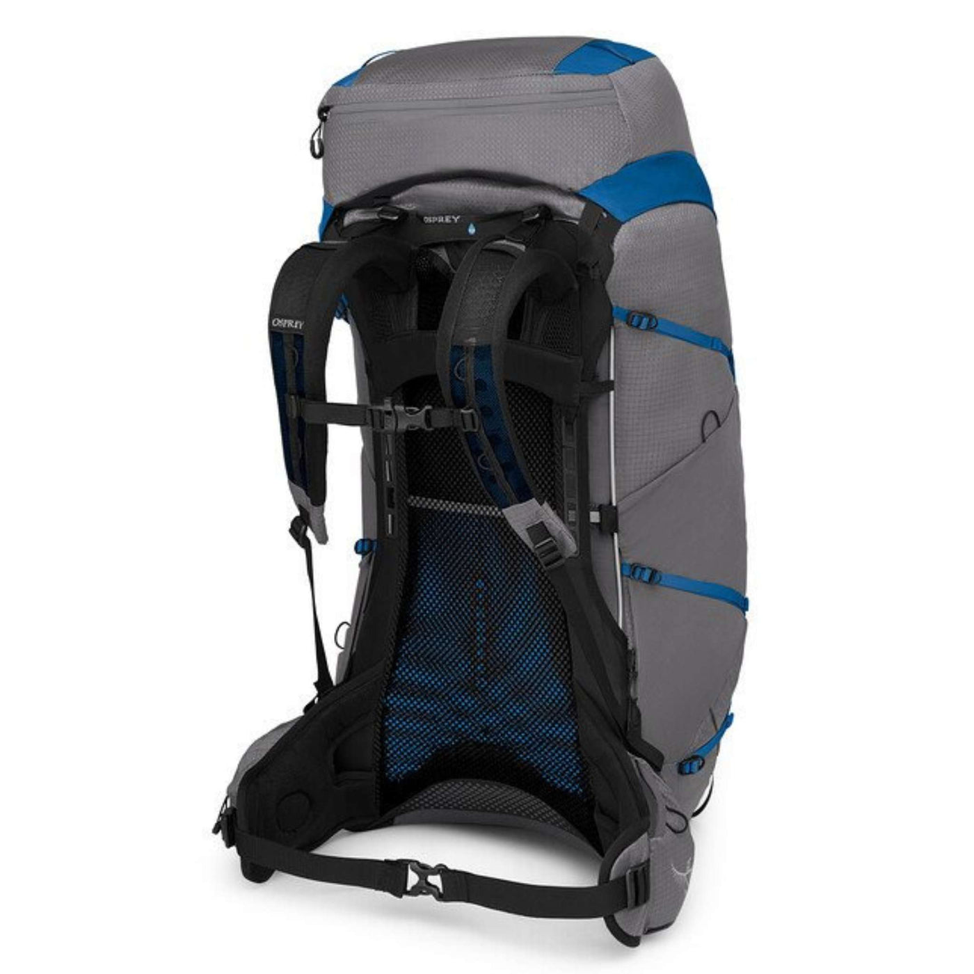 Osprey Exos Pro 55 - Mens | Hiking and Tramping Pack | Further Faster Christchurch NZ #grey-blue-exos