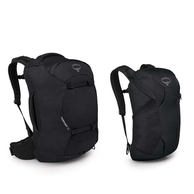 Osprey Farpoint 55 - Mens Pack | Osprey NZ | Hiking and Day Packs | Further Faster Christchurch NZ | #black