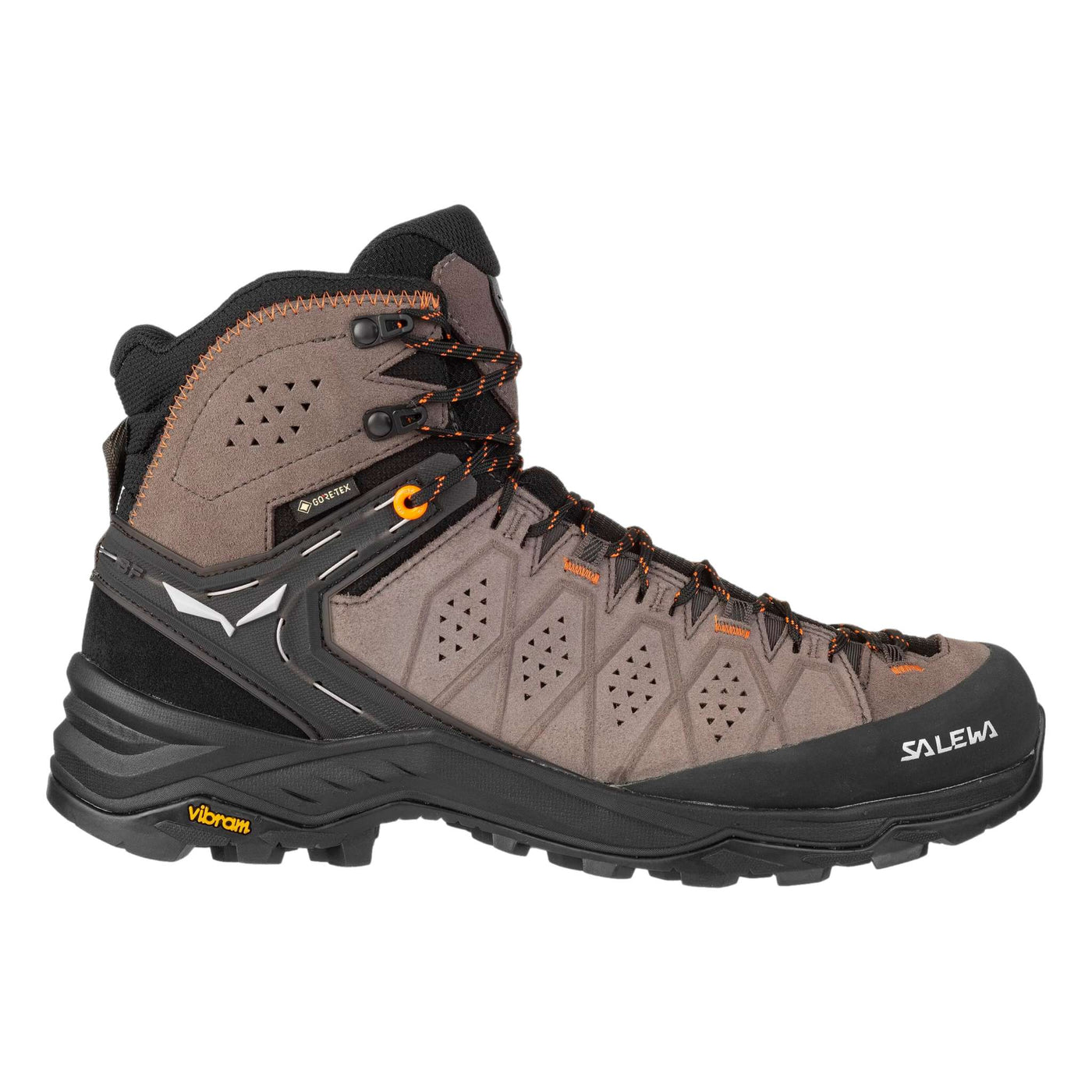 Salewa MS Alp Trainer 2 Mid GTX - Mens | Alpine Boots | Further Faster Christchurch NZ #wallnut-fluo-orange