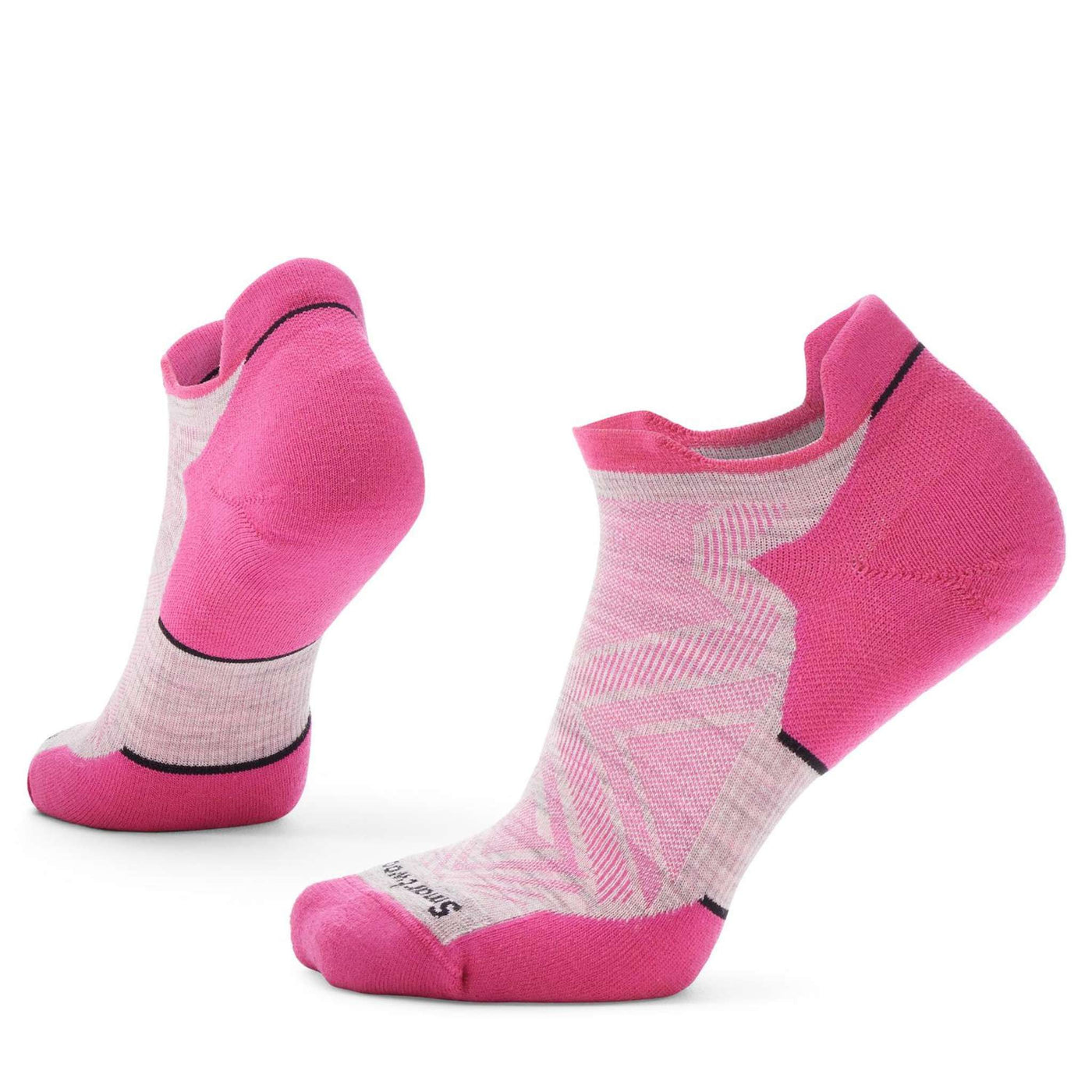Smartwool Womens Run Targeted Cushion Low Ankle | Women's Running Socks NZ | Further Faster Christchurch NZ #ash-power-pink