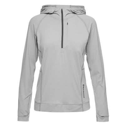 Black Diamond Alpenglow Pro Hoody - Womens | Women's Softshell And Fleece | Further Faster Christchurch NZ #pewter