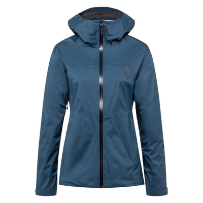 Black Diamond Clearance Stormline Stretch Rain Shell - Womens | Women's Softshell And Fleece | Further Faster Christchurch NZ | #ink-blue