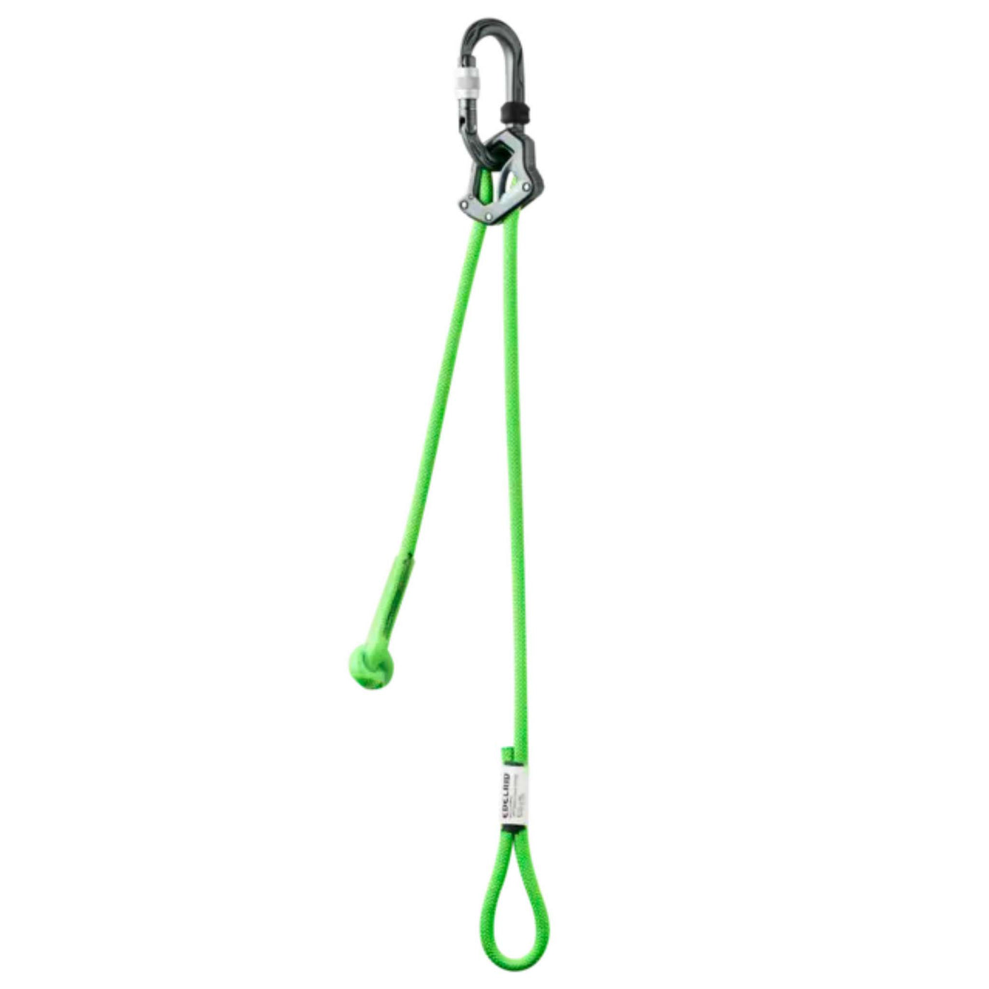 Edelrid Switch Adjust Neon Green - 120cm | Lanyards & Self-Belay Slings | Further Faster Christchurch NZ