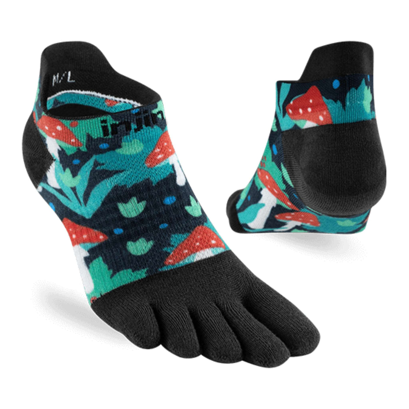 Injinji Artist Designed Lightweight Womens - No Show | Injinji Toe Socks NZ | Trail Running Socks | Further Faster Christchurch NZ | #amanita