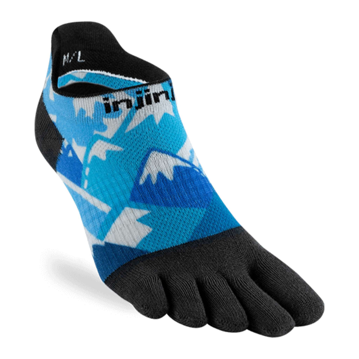 Injinji Artist Designed Lightweight Womens - No Show | Injinji Toe Socks NZ | Trail Running Socks | Further Faster Christchurch NZ | #glacier