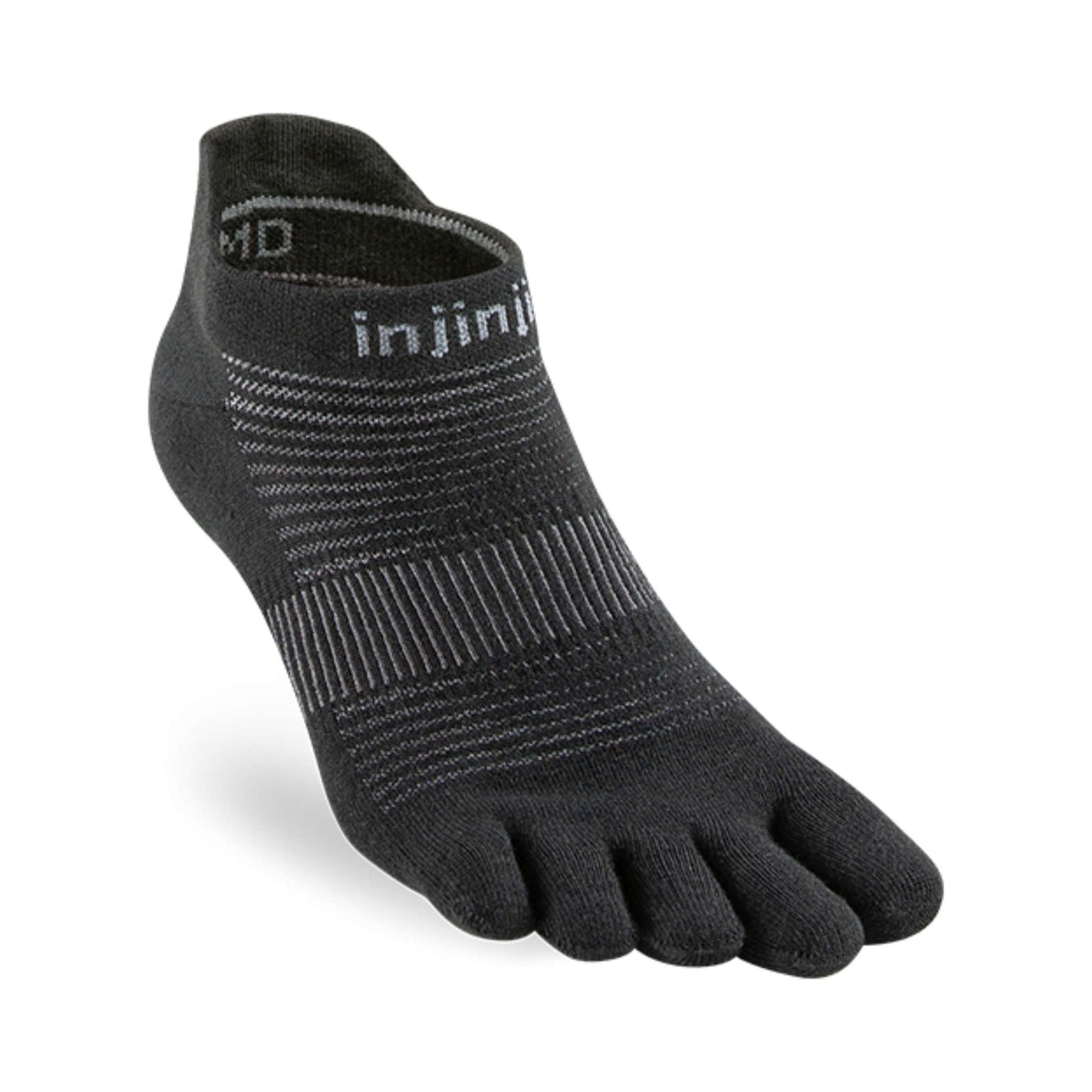 Injinji Run Original Weight - No-Show | Toe Socks | Trail Running Socks | Further Faster Christchurch NZ | #black