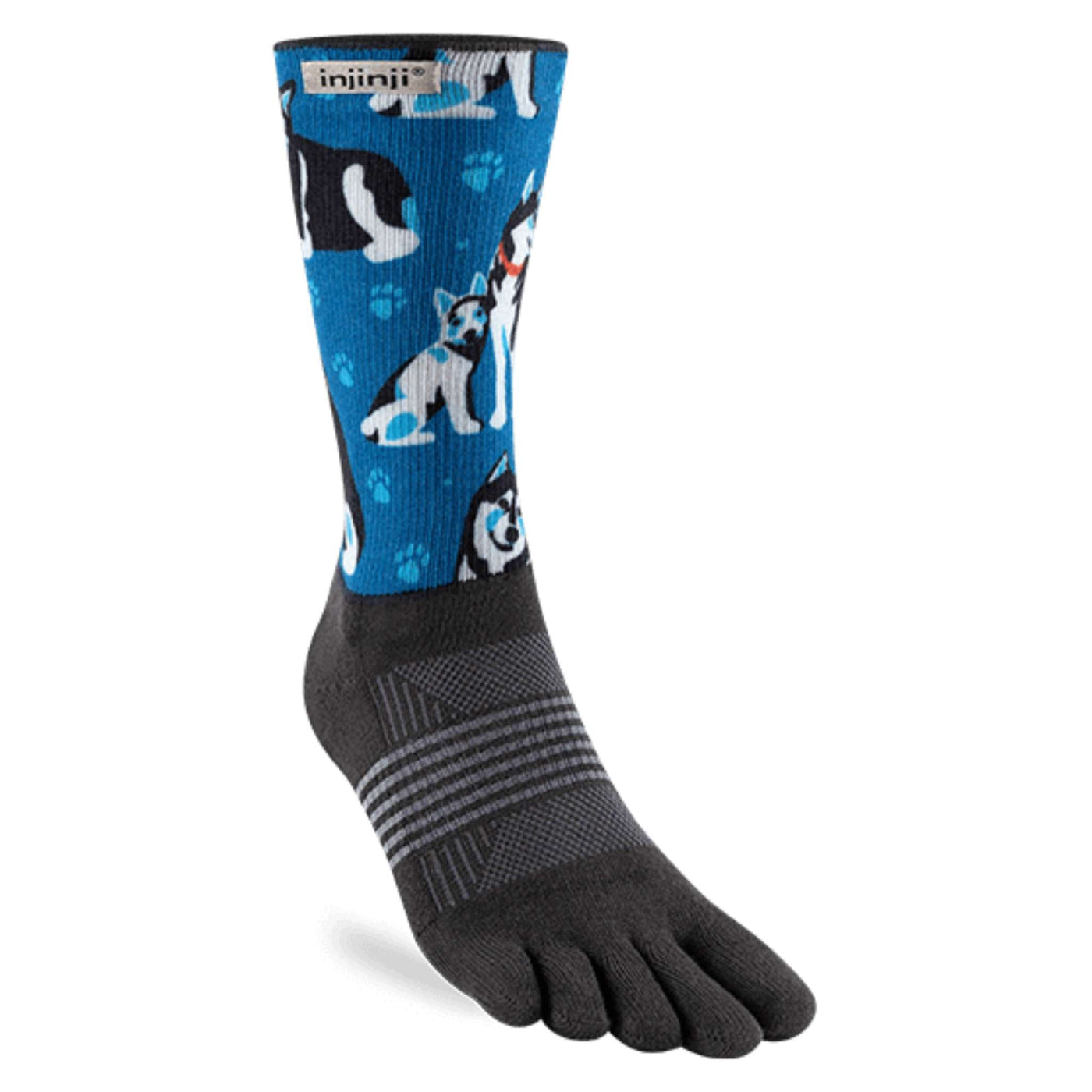 Injinji Trail Artist Designed Womens - Crew | Trail Running Socks | Further Faster Christchurch NZ | #huskies