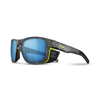 Julbo Sheild M Shiny Translucent Black/Yellow Sunglasses - Polar 4 HD | Performance Sunglasses | Further Faster Christchurch NZ 