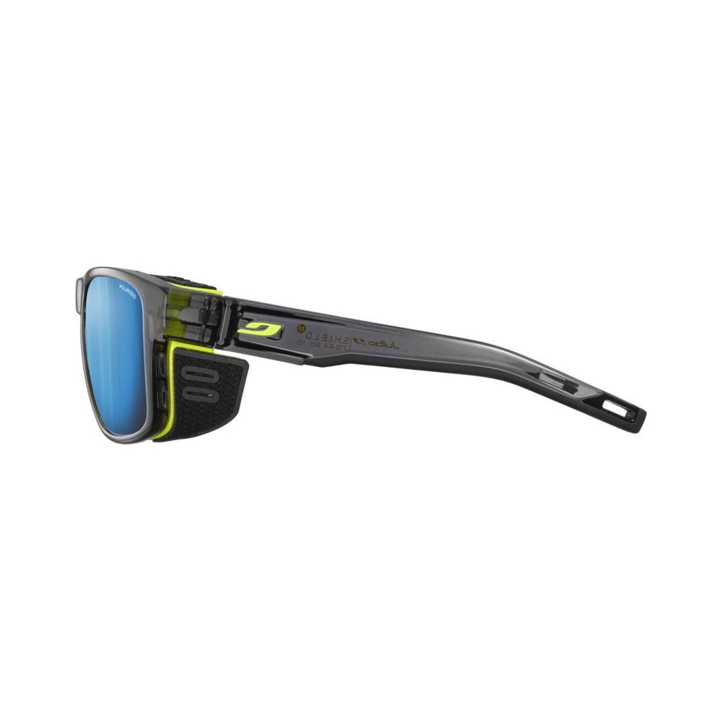 Julbo Sheild M Shiny Translucent Black/Yellow Sunglasses - Polar 4 HD | Performance Sunglasses | Further Faster Christchurch NZ 