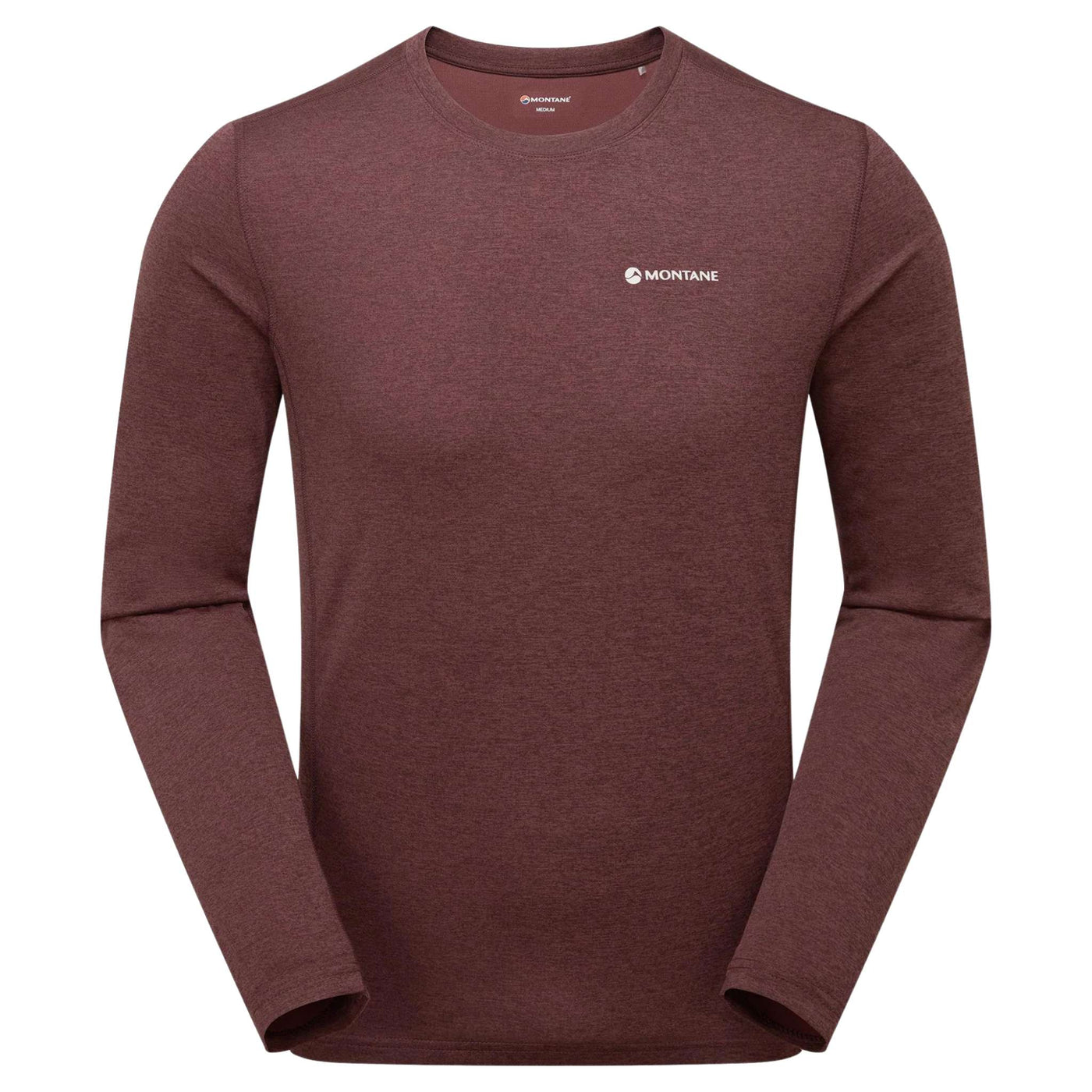 Montane Dart Long Sleeve T-Shirt Mens | Hiking Base Layer | Further Faster Christchurch NZ | #dark-garnet