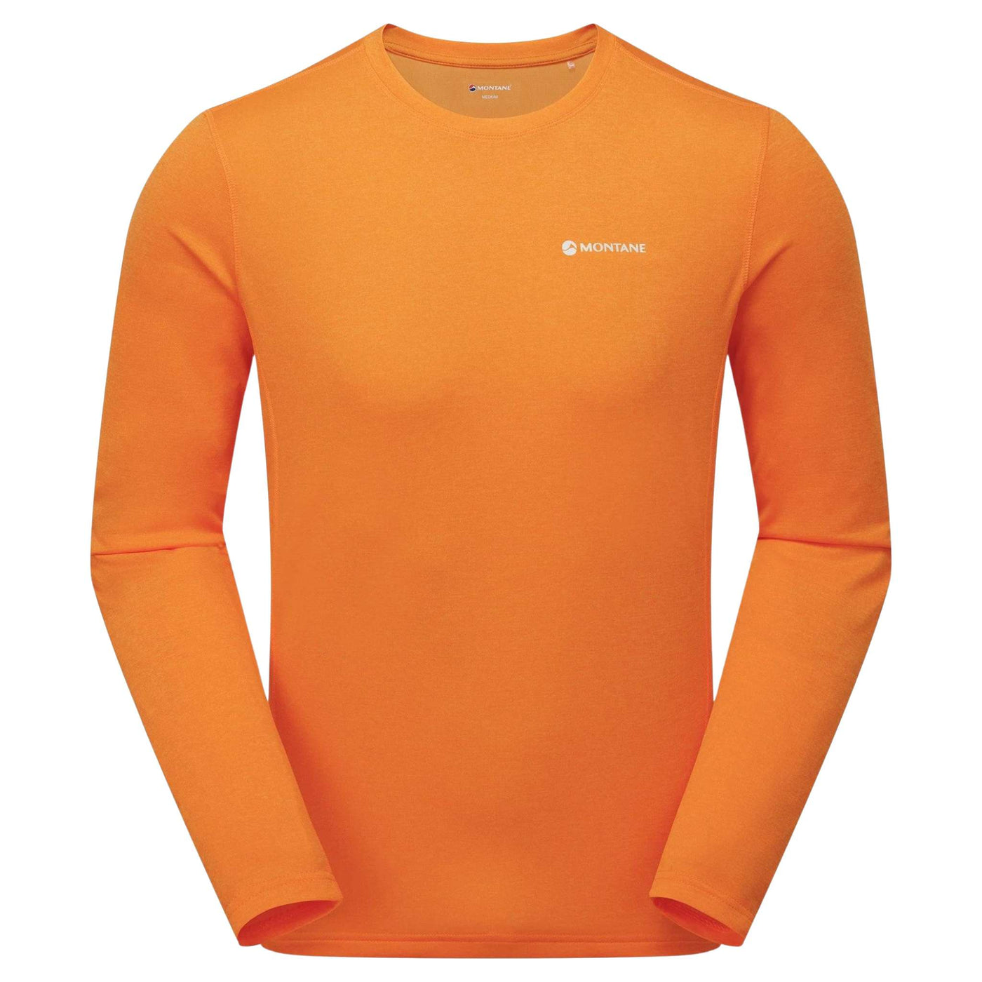 Montane Dart Long Sleeve T-Shirt Mens | Hiking Base Layer | Further Faster Christchurch NZ | #nagami-orange