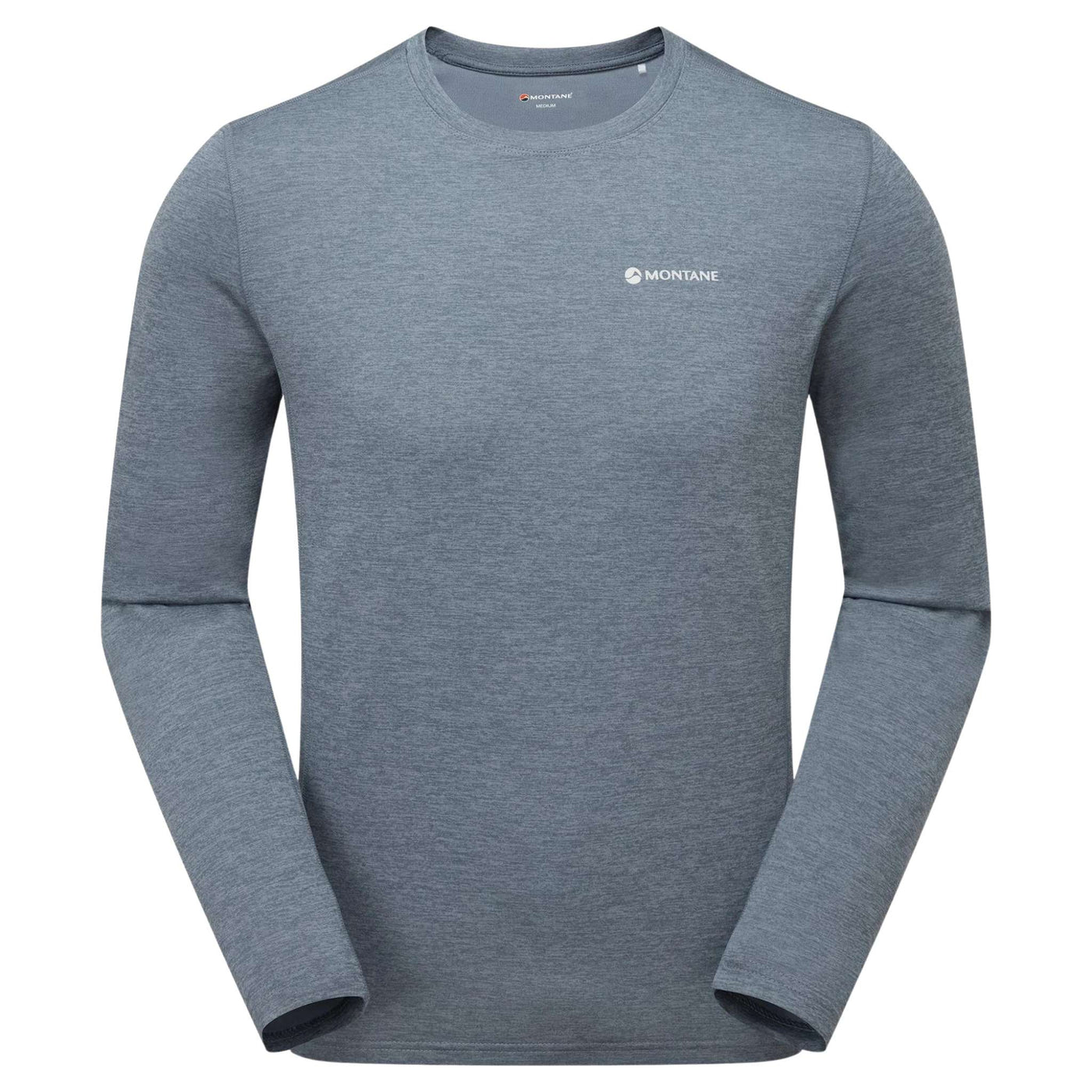 Montane Dart Long Sleeve T-Shirt Mens | Hiking Base Layer | Further Faster Christchurch NZ | #stone-blue