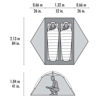 MSR Elixir 2 Tent with Footprint - 2 Person Tent | 3 Person Tent | Further Faster Christchurch NZ