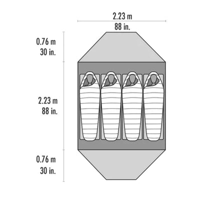 MSR Elixir 4 Tent with Footprint - 4 Person Tent | 4 Person Tent | Backcountry Camping | Further Faster Christchurch NZ