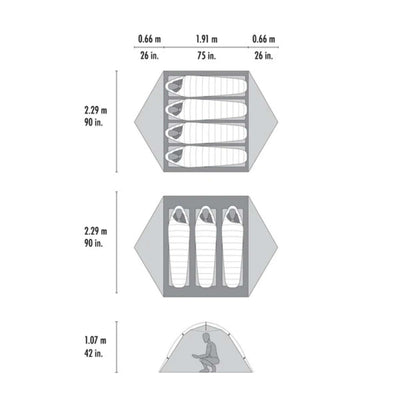 MSR Hubba Hubba LT 3 Tent - 3 Person | 3 Person Tent | Further Faster Christchurch NZ