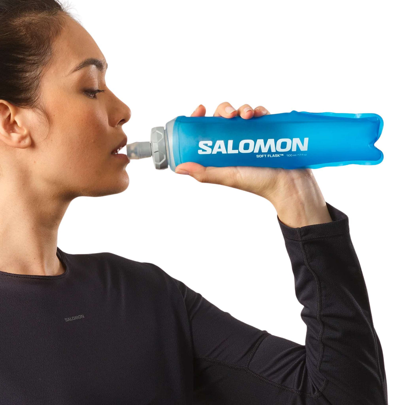 Salomon Soft Flask 500ml/17oz Ultra 42 | Hydration | Further Faster Christchurch NZ | #clear-blue