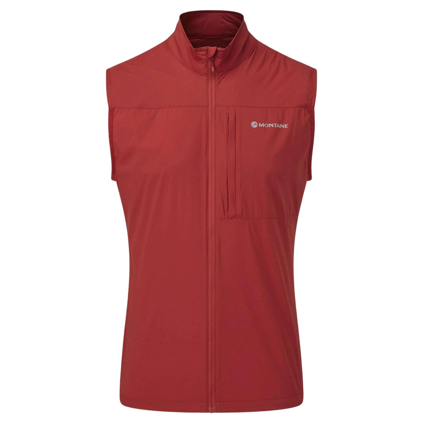 Montane Featherlite Gilet - Mens | Mens Lightweight Windproof Gilet NZ | Further Faster Christchurch NZ #acer-red 