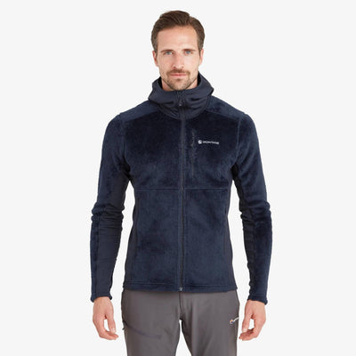 Montane Protium XPD Hoodie - Mens | Hiking Mid Layer Fleece | Further Faster Christchurch NZ #eclipse-blue