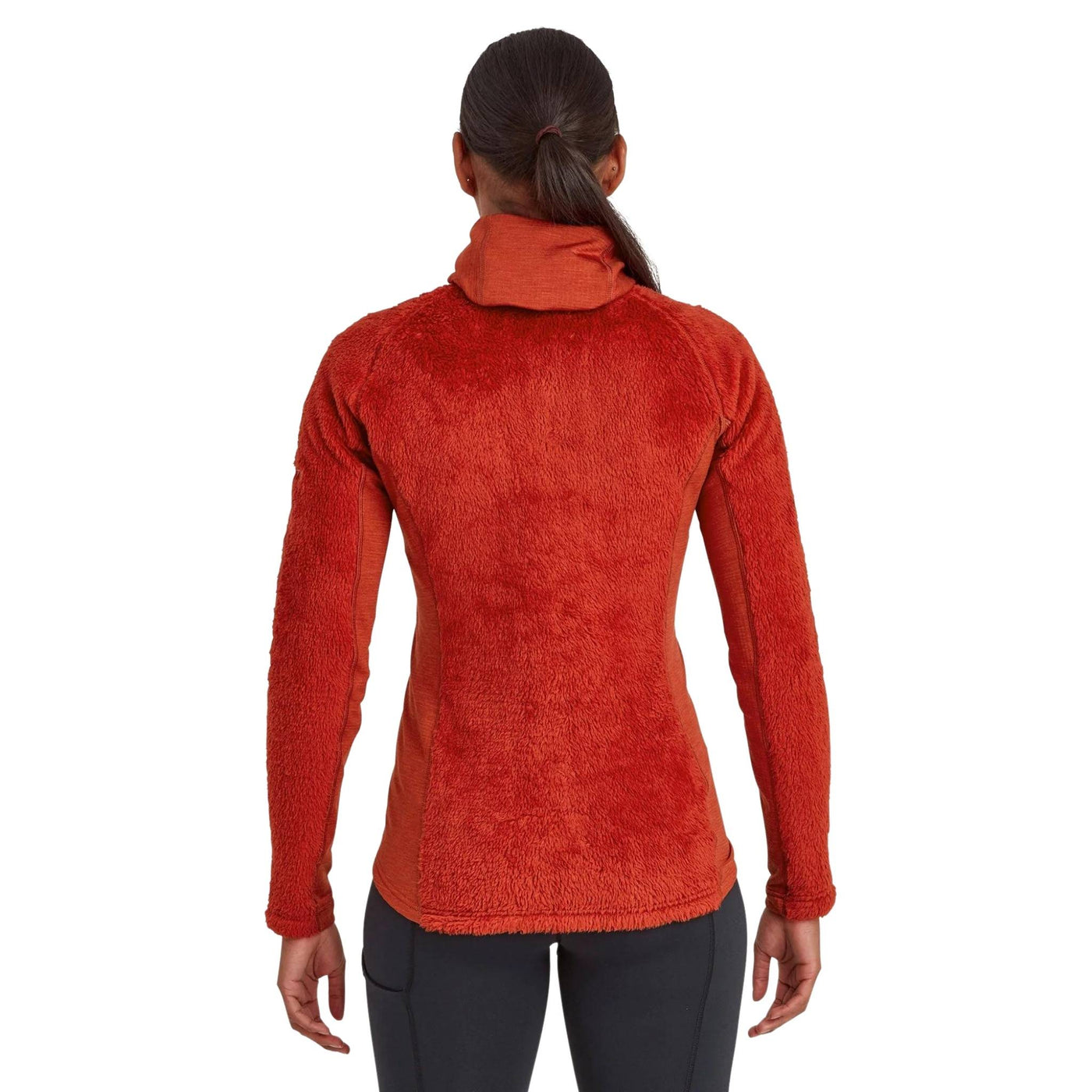 Montane Protium XPD Hoodie - Womens | Mid Layer Fleece | Further Faster Christchurch NZ #saffron-red