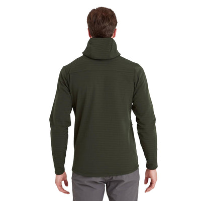 Montane Protium XT Hoodie - Mens | Hiking Mid Layer Fleece | Further Faster Christchurch NZ #oak-green