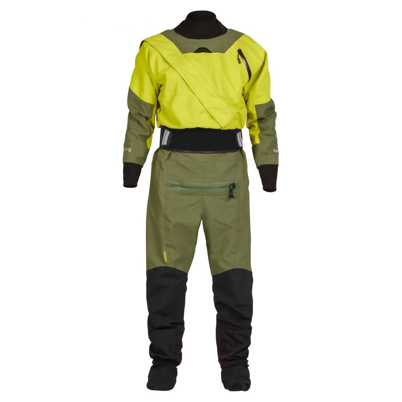 NRS Axiom Gore-Tex Pro Dry Suit - Mens  | Paddle Dry Suits | Further Faster Christchurch NZ  #nrs-chartreuse