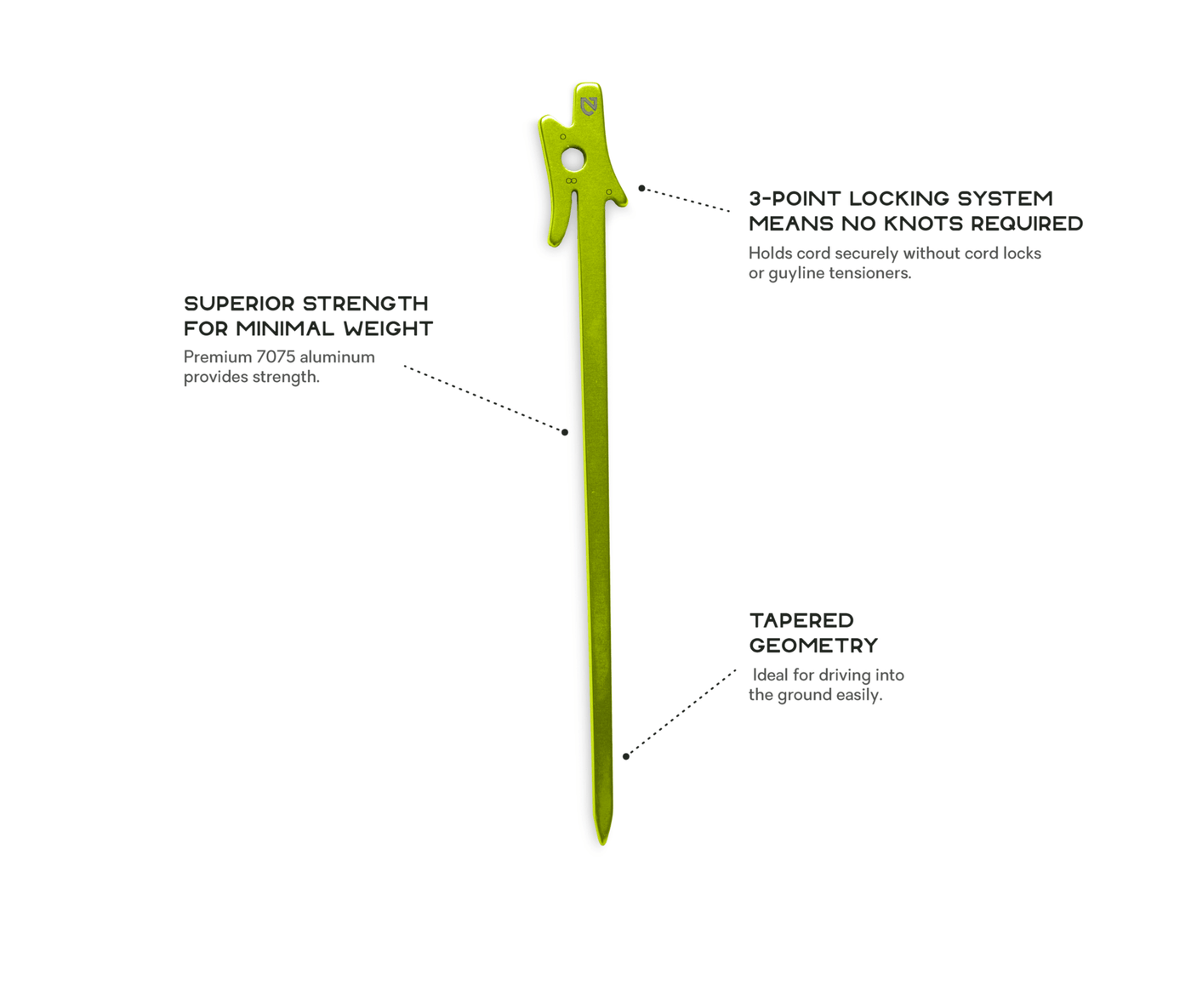 Nemo Airpin Lightweight Tent Stakes 4 Piece | Nemo Tent Stakes NZ | Nemo NZ | Further Faster NZ