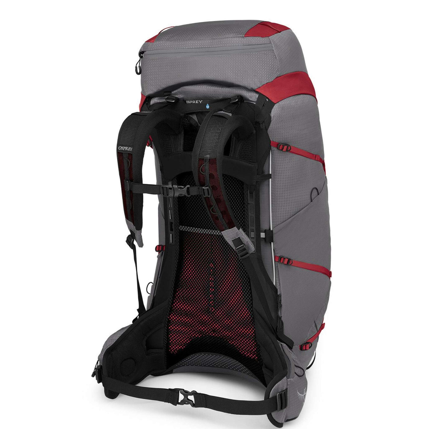 Osprey Eja 55 - Womens | Hiking and Mountaineering Packs NZ | Further Faster Christchurch NZ #grey-red