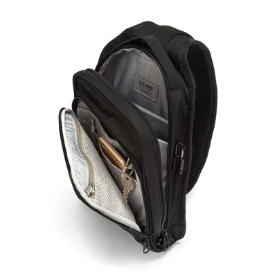 PacSafe Metrosafe LS150 | Anti-Theft Sling Bag NZ | Further Faster Christchurch NZ #black