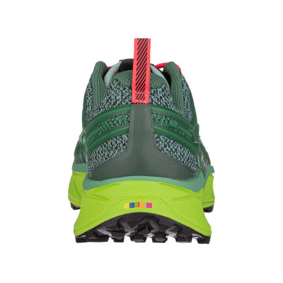 Salewa Clearance Dropline - Womens | Speedhiking Shoes | Further Faster Christchurch NZ #salewa-feld-green-fluo-coral